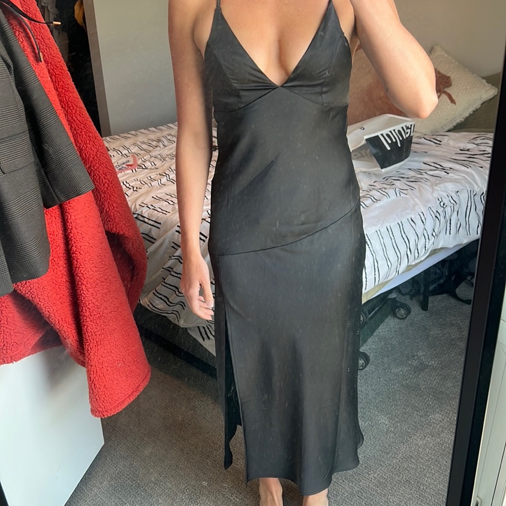 Black silk dress